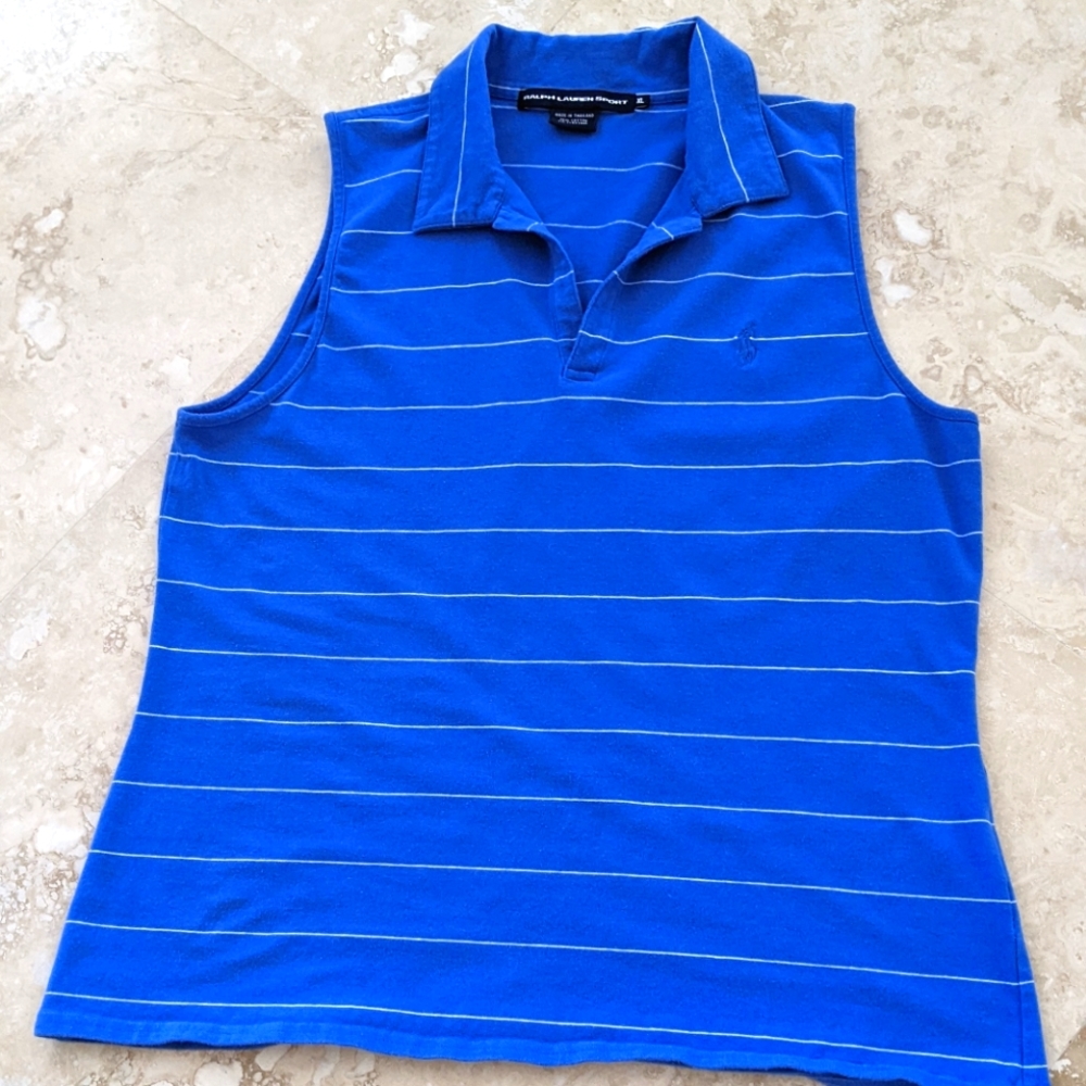 💙RALPH LAUREN SPORT SLEEVELESS V-NECK TOP